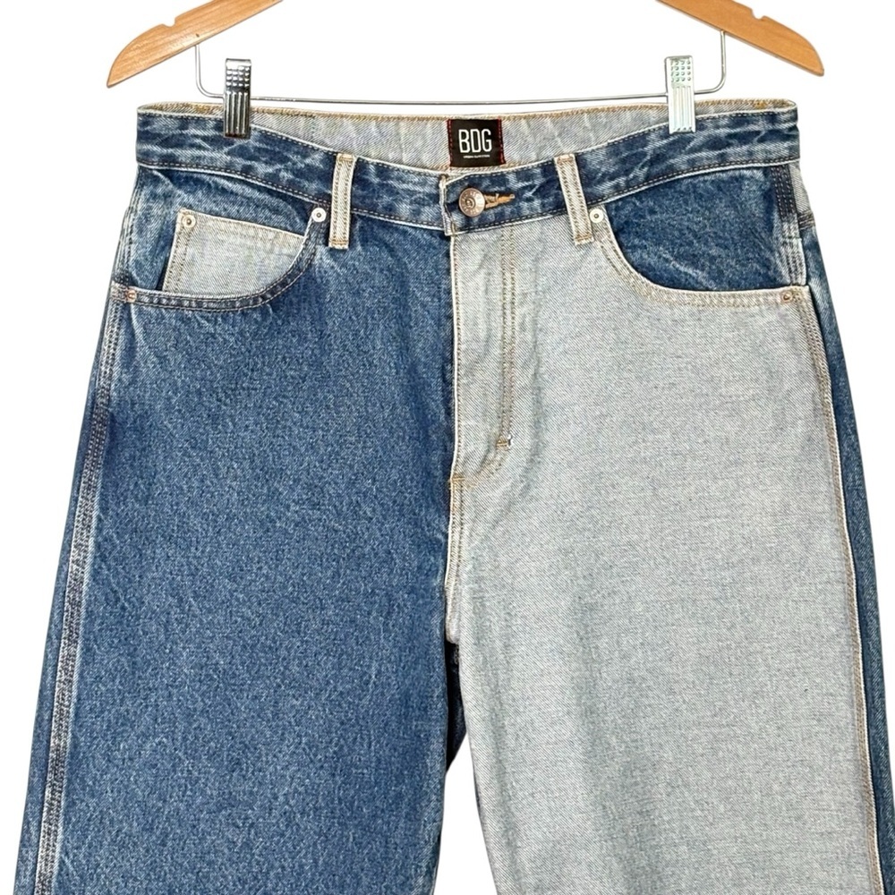 BDG Colorblock Baggy Wide Leg Jeans Mens 32x28 Cotton Hip Hop Skater *Flaw - Picture 5 of 14